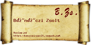 Bánóczi Zsolt névjegykártya