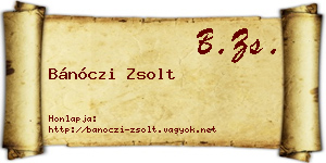 Bánóczi Zsolt névjegykártya